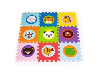 EVA foam mat voor kinderdieren 90x90cm 9 st.