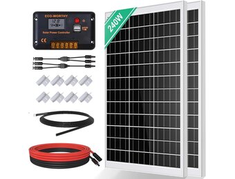 240W Zonnepaneel Set Camper/Boot + 30A Laadregelaar | 35% Korting