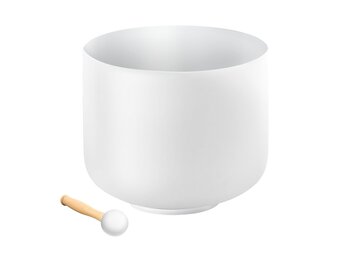 VEVOR Kristallen Klankschaal 8 inch (20 cm) - F-toon - Wit