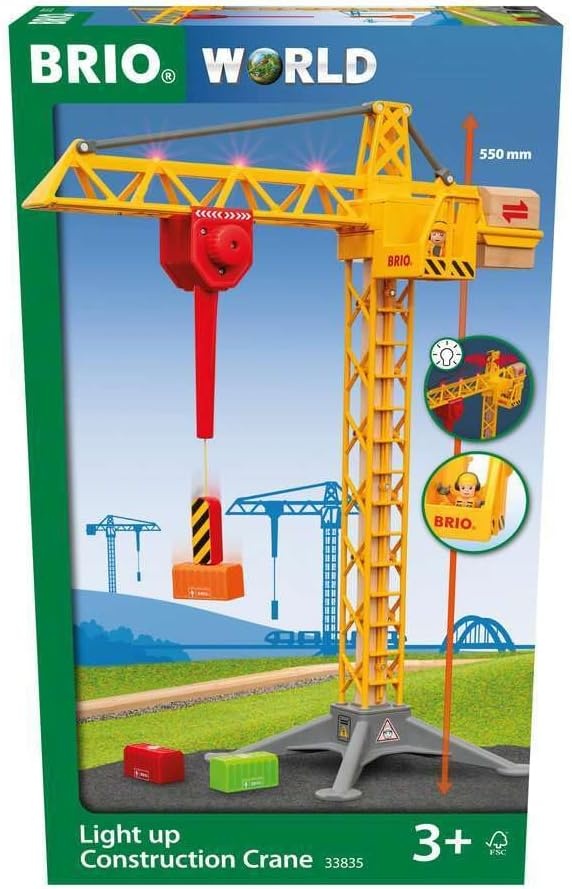 Grote Bouwkraan met Licht | Brio World 33835 | Vanaf 3 Jaar | -33%