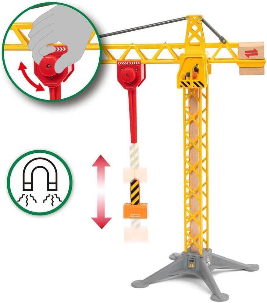 Grote Bouwkraan met Licht | Brio World 33835 | Vanaf 3 Jaar | -33%