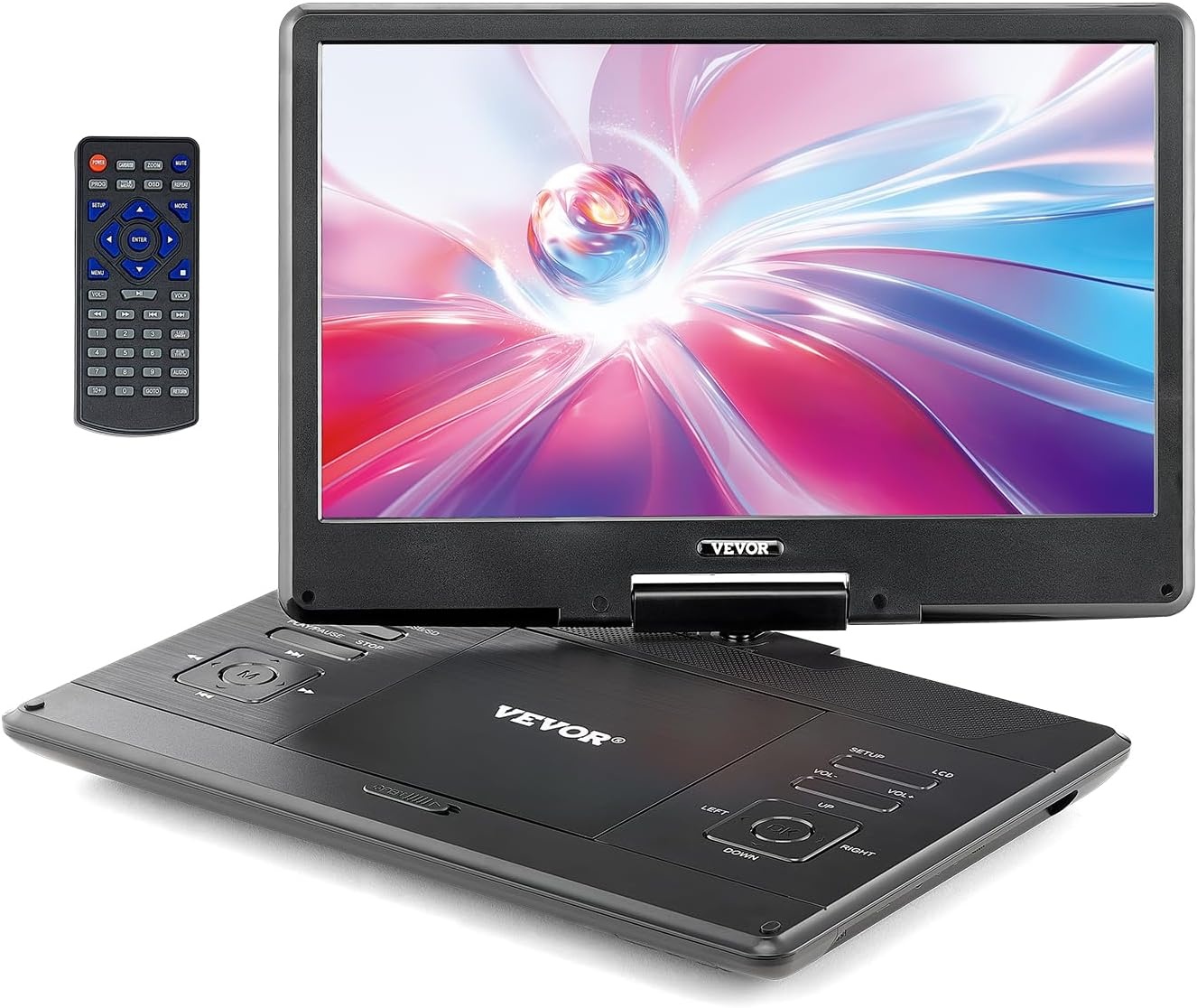 Draagbare DVD-speler 14" met Draaibaar Scherm & 34% Korting