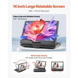 Draagbare DVD-speler 14" met Draaibaar Scherm & 34% Korting