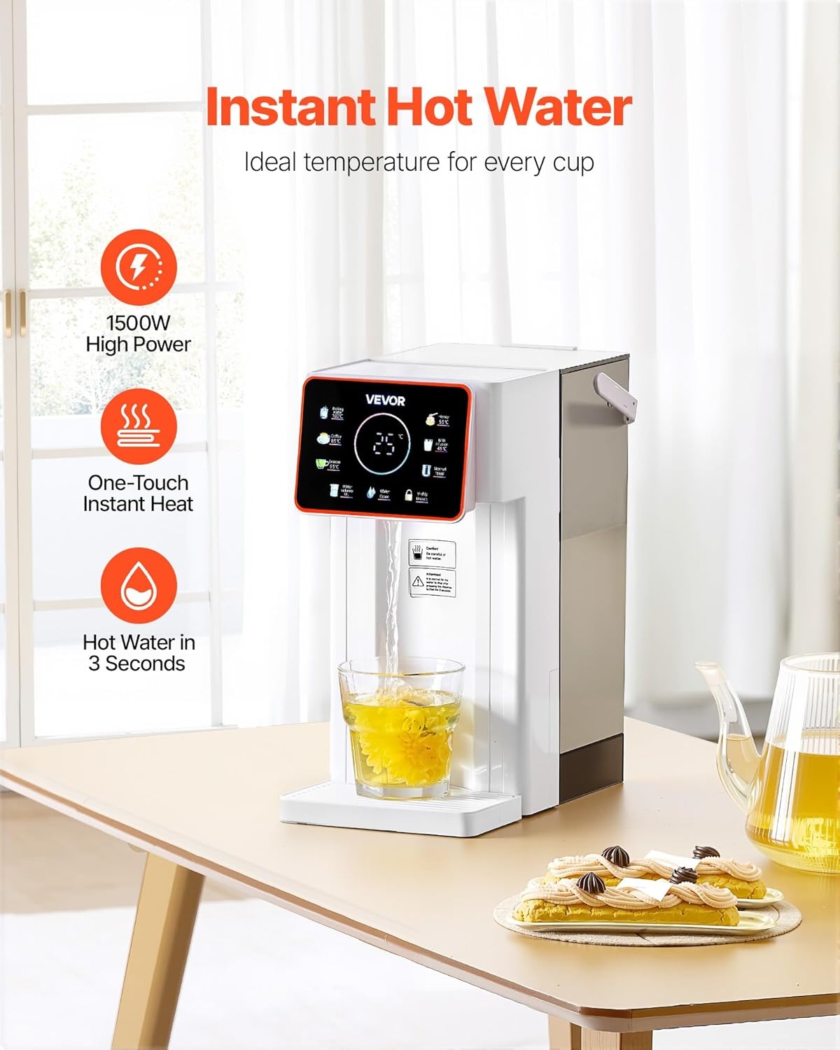 Instant Warmwaterdispenser | 6 Temp, 7 Volumes & 53% Korting