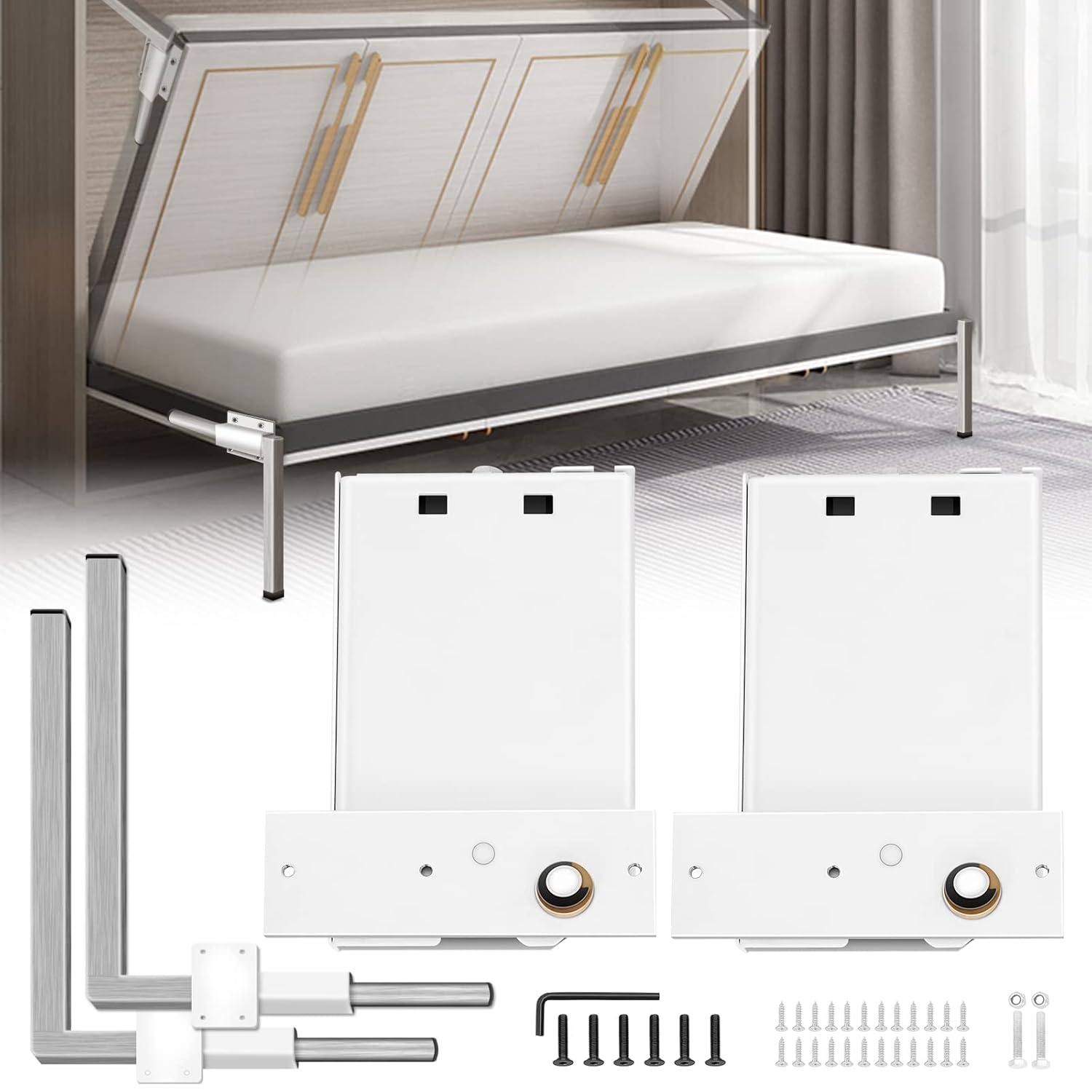 Horizontaal Wandbed Mechanisme - Queen/Eenpersoonsbed - 34% Korting