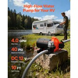 12V Waterpomp 15.1 L/min met Korting: Ideaal voor Camper, Boot