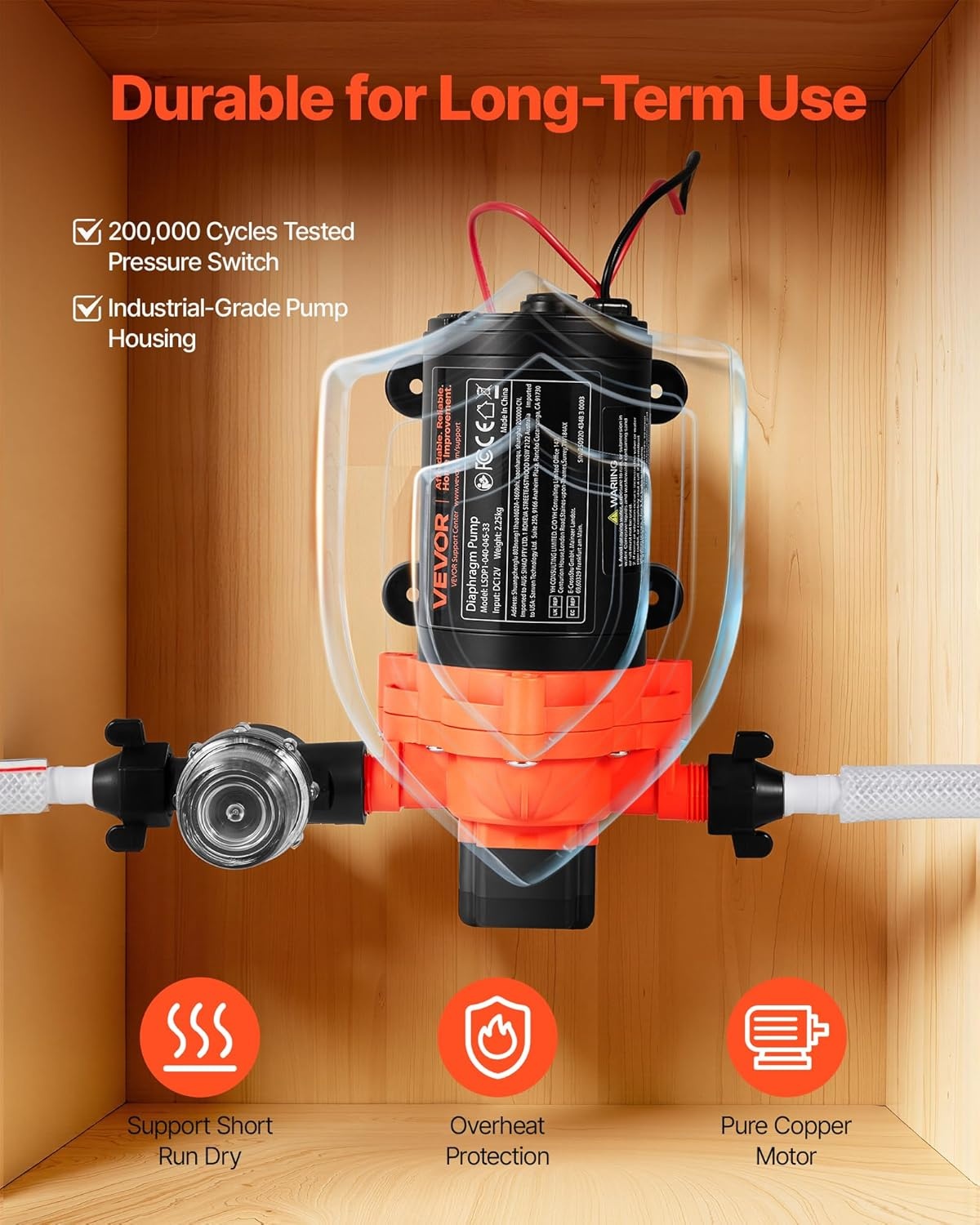 12V Waterpomp 15.1 L/min met Korting: Ideaal voor Camper, Boot
