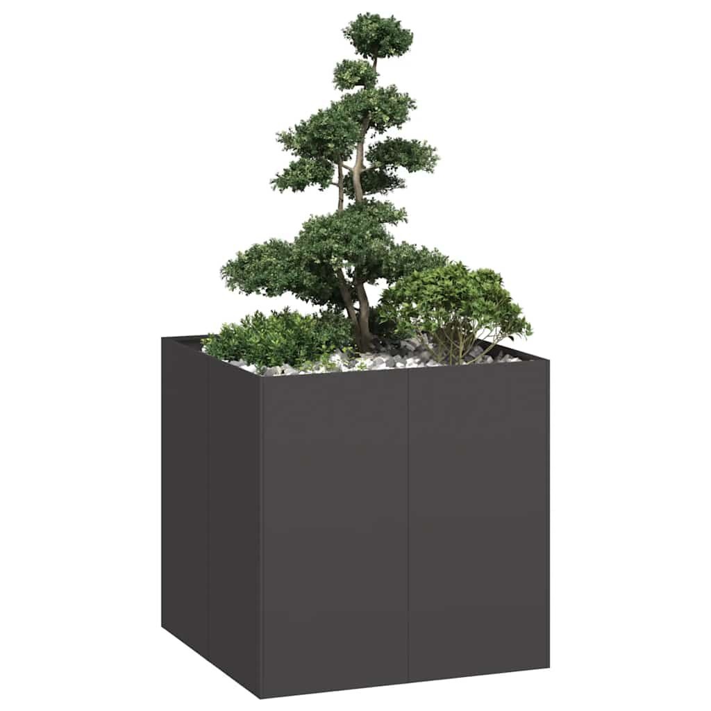 vidaXL Stalen Plantenbak 80x80x80 cm Zwart - 34% Korting!