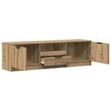 Tv-meubel 140x35x40 cm bewerkt hout - Artisanaal Eiken - 35% Korting!