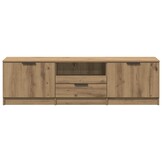 Tv-meubel 140x35x40 cm bewerkt hout - Artisanaal Eiken - 35% Korting!