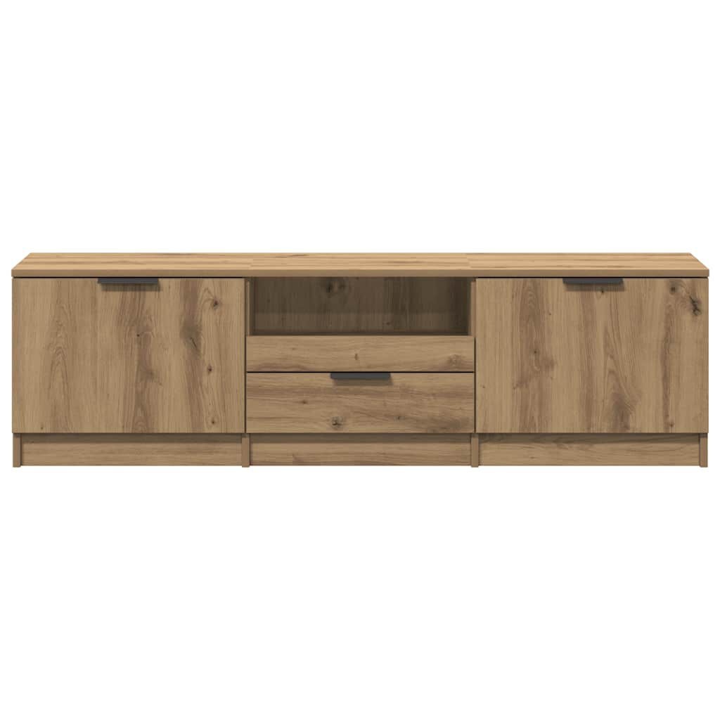 Tv-meubel 140x35x40 cm bewerkt hout - Artisanaal Eiken - 35% Korting!