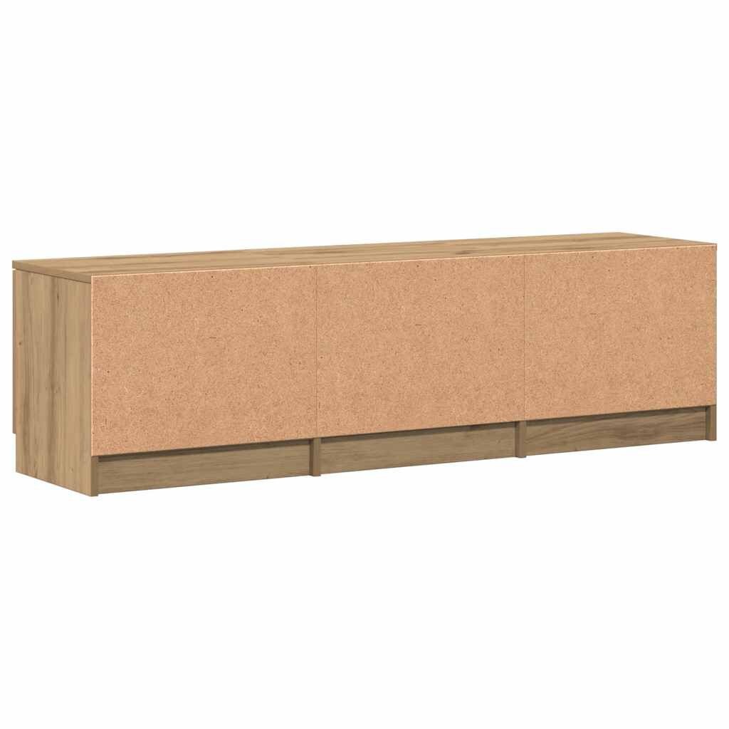 Tv-meubel 140x35x40 cm bewerkt hout - Artisanaal Eiken - 35% Korting!