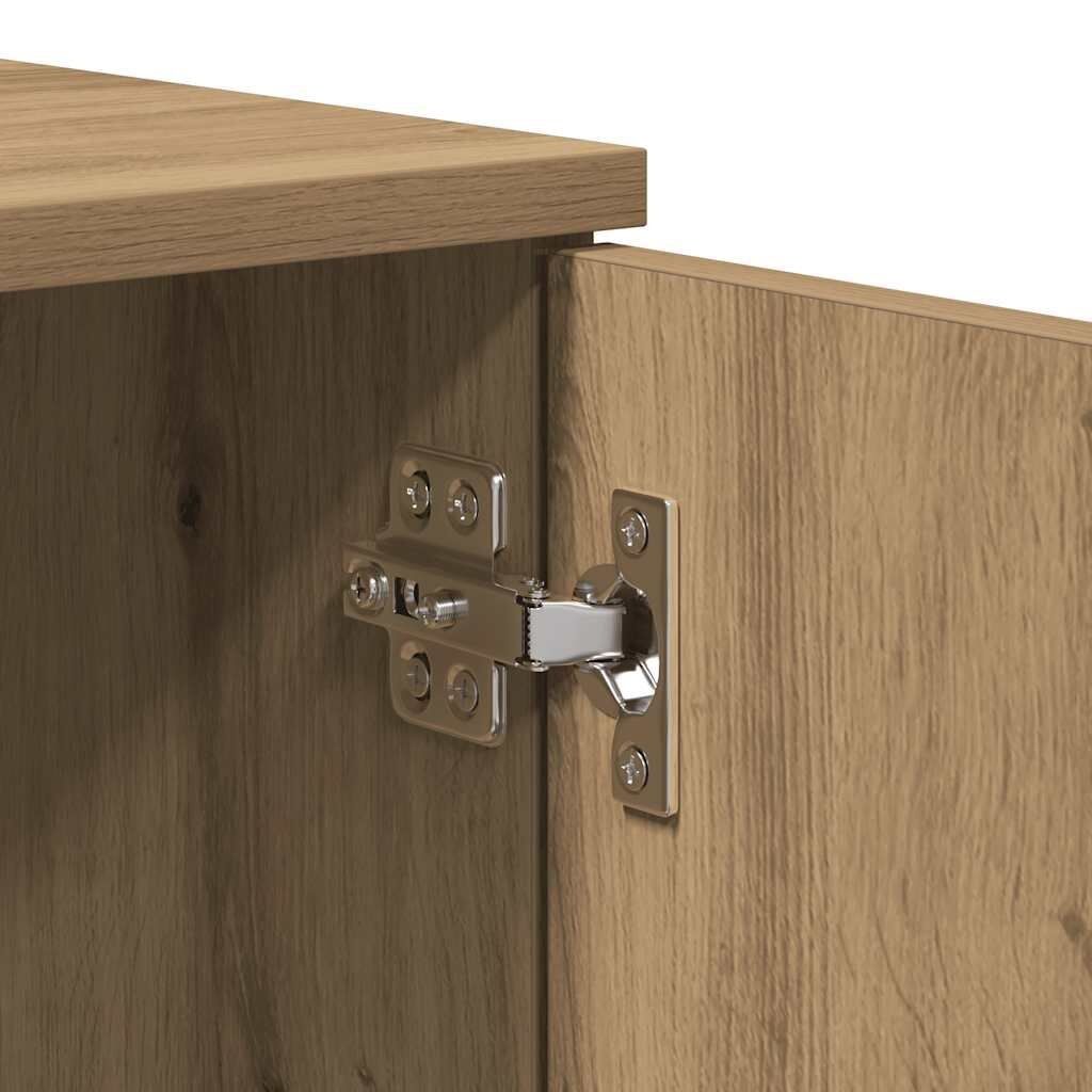 Tv-meubel 140x35x40 cm bewerkt hout - Artisanaal Eiken - 35% Korting!