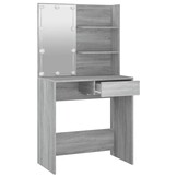 Kaptafel met LED-verlichting - Grijs Sonoma Eiken - 34% Korting