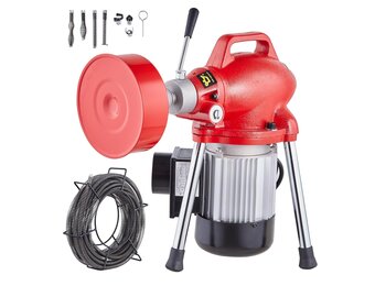 Krachtige Rioolontstopper 250W | 20m & 4.6m Kabels | 59% Korting