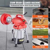 Krachtige Rioolontstopper 250W | 20m & 4.6m Kabels | 59% Korting