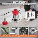 Krachtige Rioolontstopper 250W | 20m & 4.6m Kabels | 59% Korting
