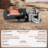 Elektrische Lier ATV/UTV - 4000 lbs - IP55 - 34% Korting!