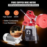 Krachtige Rioolontstopper 250W | 20m & 4.6m Kabels | 59% Korting