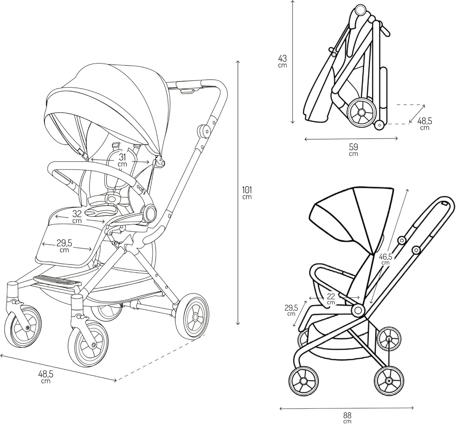 Opvouwbare Buggy Vanaf 6 Maanden (22kg) - 54% Korting