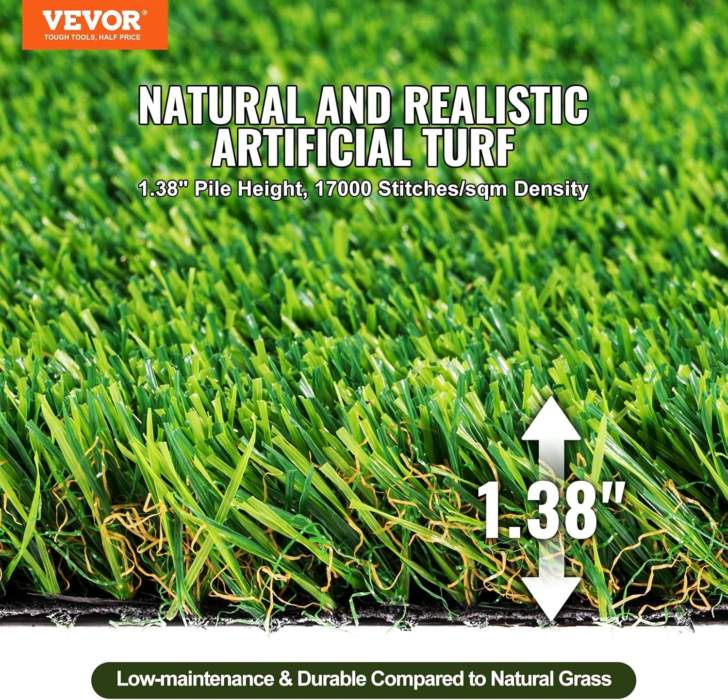 Kunstgras Grastapijt 153x305 cm, 35mm poolhoogte - 35% Korting!