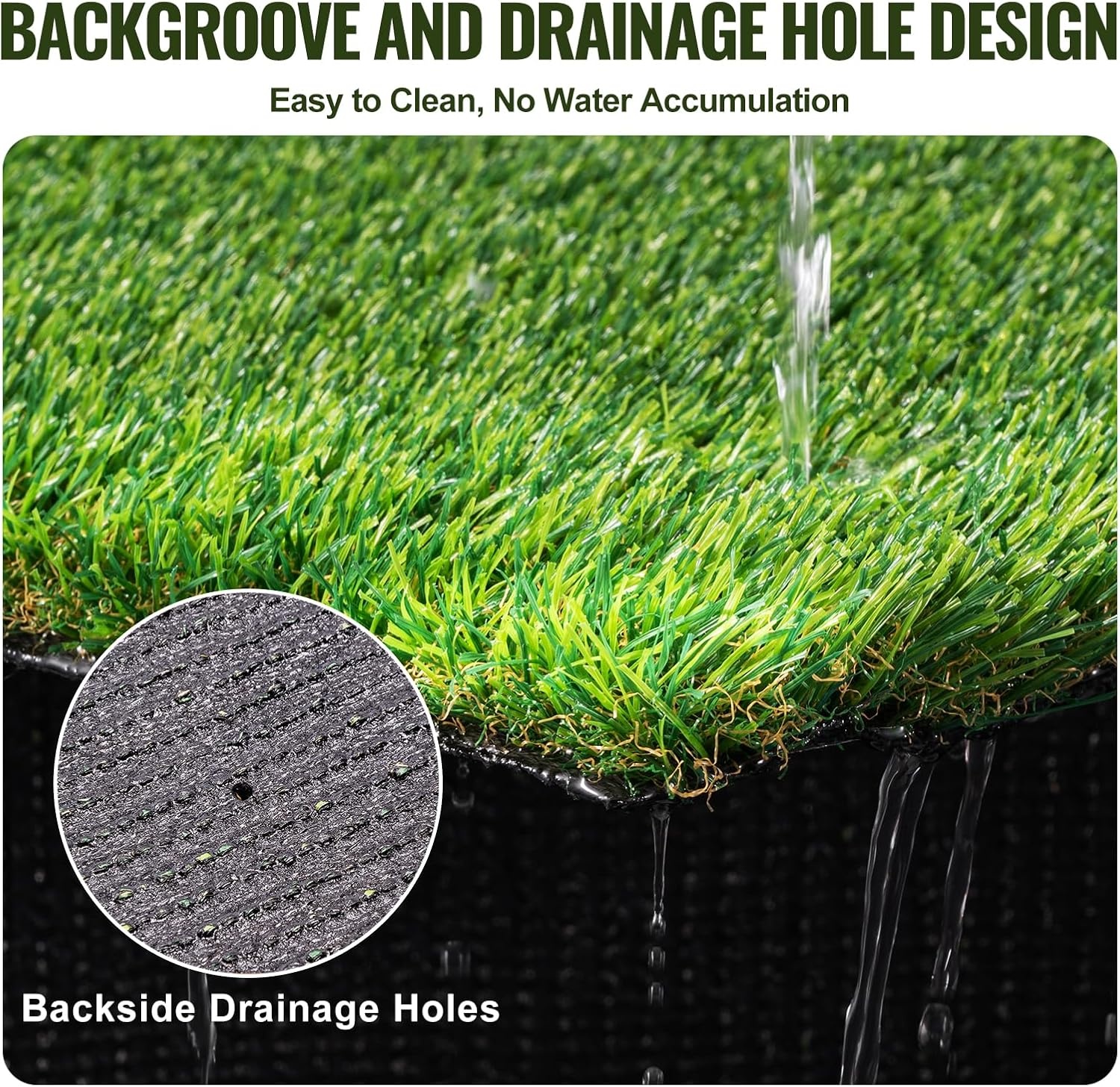 Kunstgras Grastapijt 153x305 cm, 35mm poolhoogte - 35% Korting!