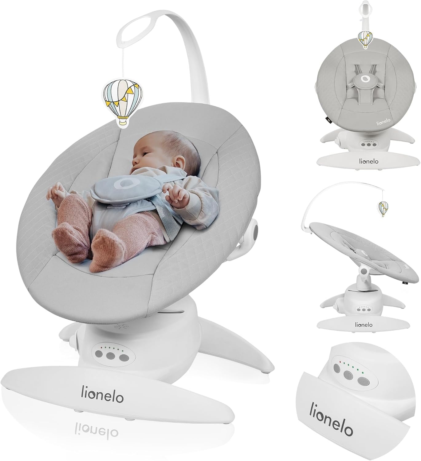 Elektrische Babywipstoel 54% Korting | 360° Zitting | Grijs
