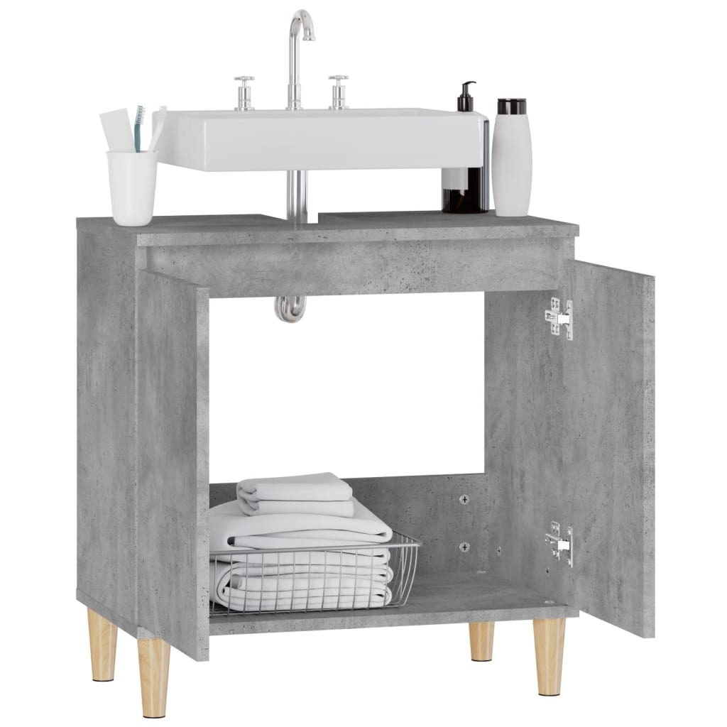 Wastafelkast Betongrijs 58x33x60 cm (53% Korting)