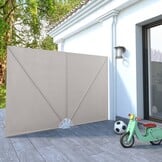 Inklapbaar Terrasscherm 240x160 cm Crème - 59% Korting!