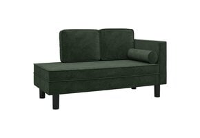 Fluwelen Chaise Longue Donkergroen - 54% Korting!