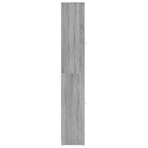 Badkamerkast met 6 vakken - Grijs Sonoma Eiken - 30x30x183,5 cm - 34% Korting
