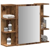 Badkamerspiegelkast 80cm Oud Houtkleurig - Bespaar 34%