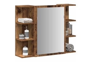Badkamerspiegelkast 80cm Oud Houtkleurig - Bespaar 34%