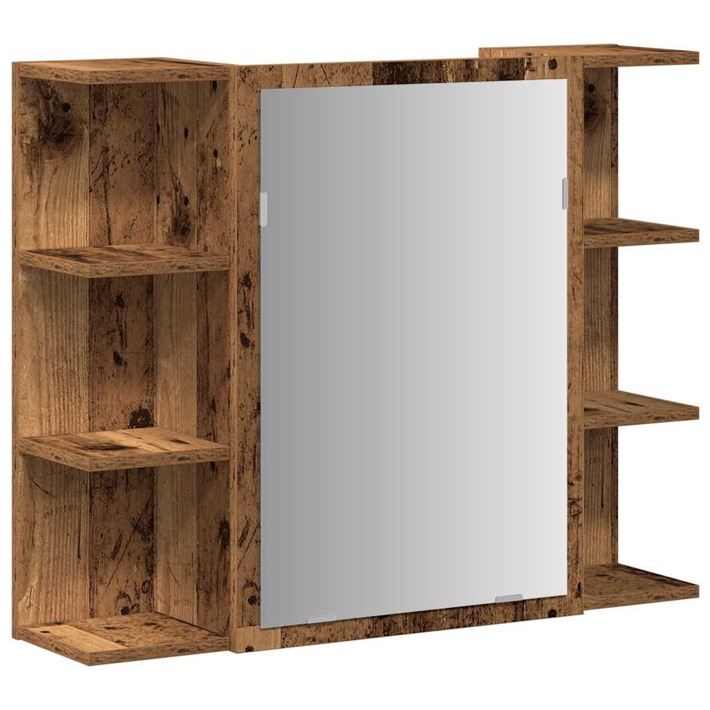 Badkamerspiegelkast 80cm Oud Houtkleurig - Bespaar 34%