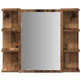 Badkamerspiegelkast 80cm Oud Houtkleurig - Bespaar 34%