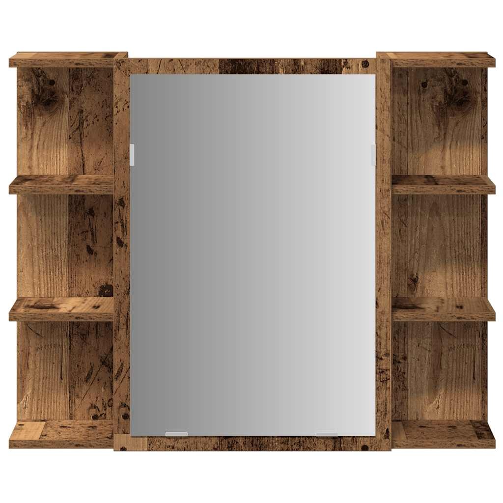 Badkamerspiegelkast 80cm Oud Houtkleurig - Bespaar 34%