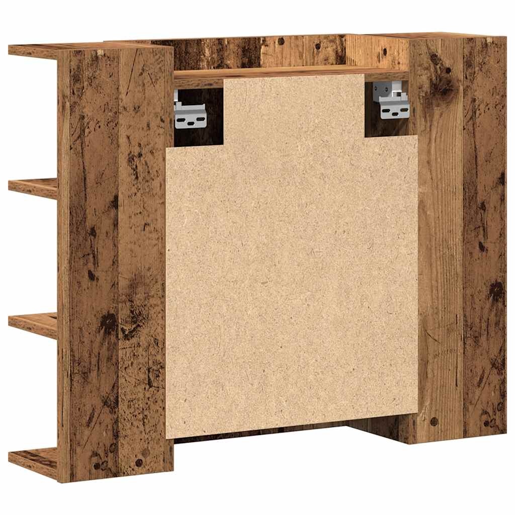 Badkamerspiegelkast 80cm Oud Houtkleurig - Bespaar 34%