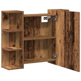 Badkamerspiegelkast 80cm Oud Houtkleurig - Bespaar 34%