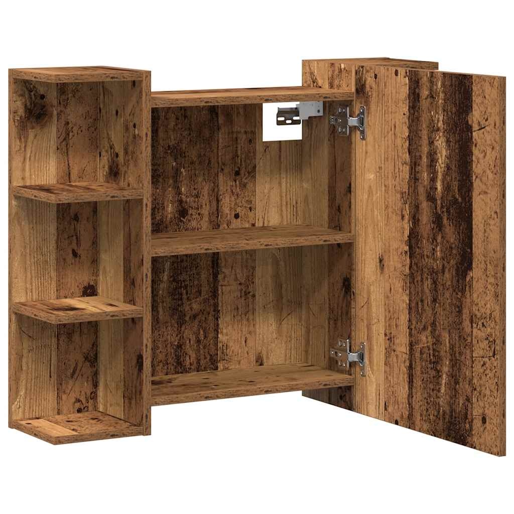 Badkamerspiegelkast 80cm Oud Houtkleurig - Bespaar 34%