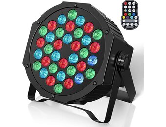 Accu LED Podiumspot RGB Oplaadbaar met Afstandsbediening | 34% Korting