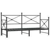 VidaXL Slaapbank met onderschuifbed 80x200cm Staal Zwart - 54% Korting