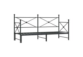 VidaXL Slaapbank met onderschuifbed 80x200cm Staal Zwart - 54% Korting