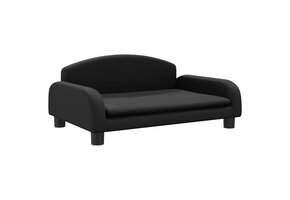 Kinderbank Kunstleer Zwart - 70x45x30 cm - 34% Korting!