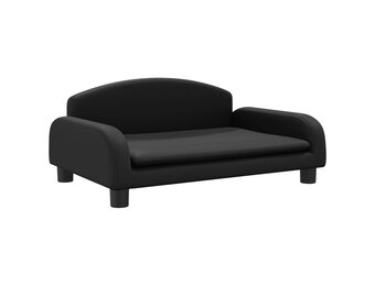 Kinderbank Kunstleer Zwart - 70x45x30 cm - 34% Korting!