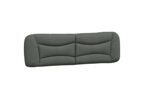 vidaXL Hoofdbordkussen 180 cm Donkergrijs Stof - 40% Korting