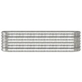 vidaXL Plantenbak 152x40x36 cm gepoedercoat staal zilverkleurig