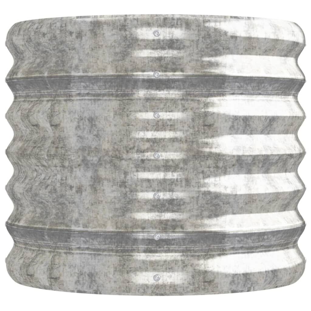 vidaXL Plantenbak 152x40x36 cm gepoedercoat staal zilverkleurig