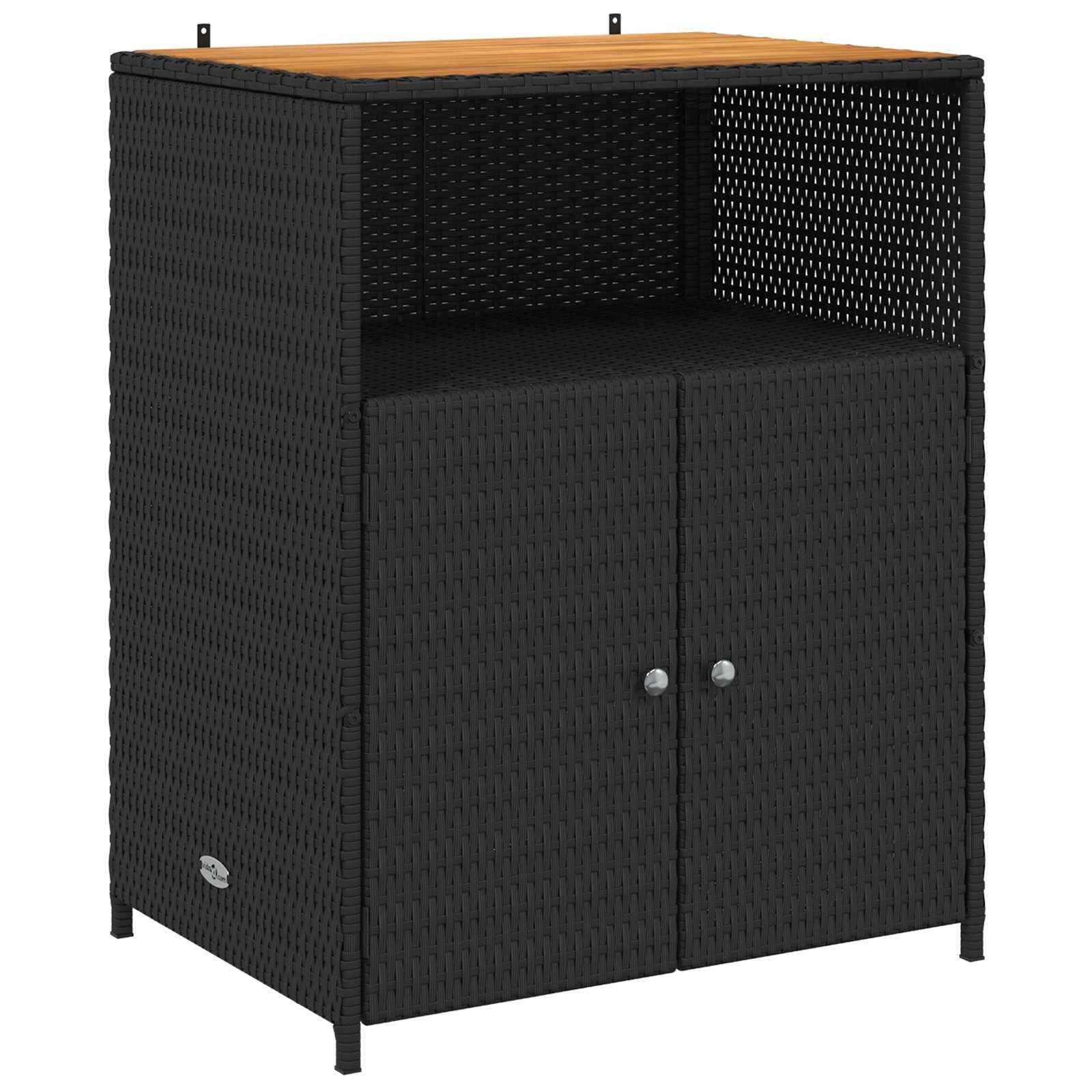 vidaXL Kast met plank Zwart 70 x 50 x 87 cm Polyester en Roly Ratten