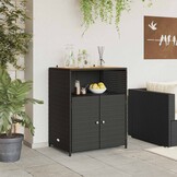 vidaXL Kast met plank Zwart 70 x 50 x 87 cm Polyester en Roly Ratten