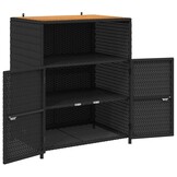 vidaXL Kast met plank Zwart 70 x 50 x 87 cm Polyester en Roly Ratten